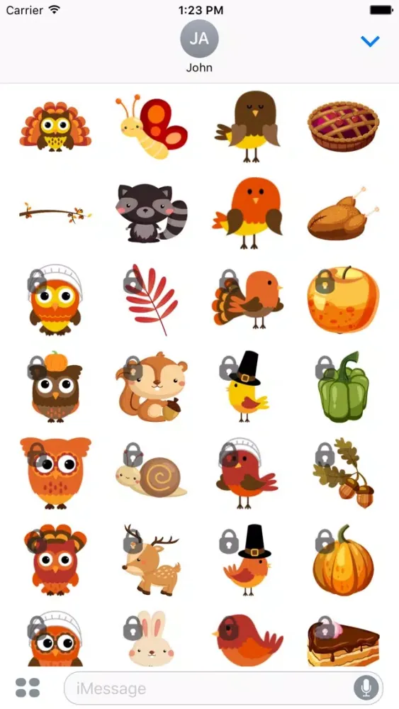 Capturas de pantalla de Thanksgiving & Fall Stickers