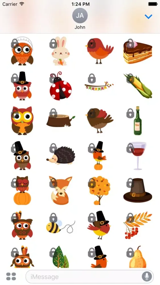 Capturas de pantalla de Thanksgiving & Fall Stickers