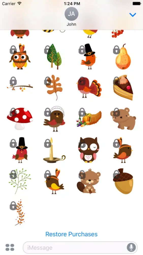Capturas de pantalla de Thanksgiving & Fall Stickers