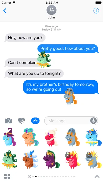 تصاویر Unicorn Sticker Set
