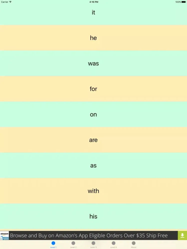Tangkapan skrin Sight Words to Help Kids Read iPad 