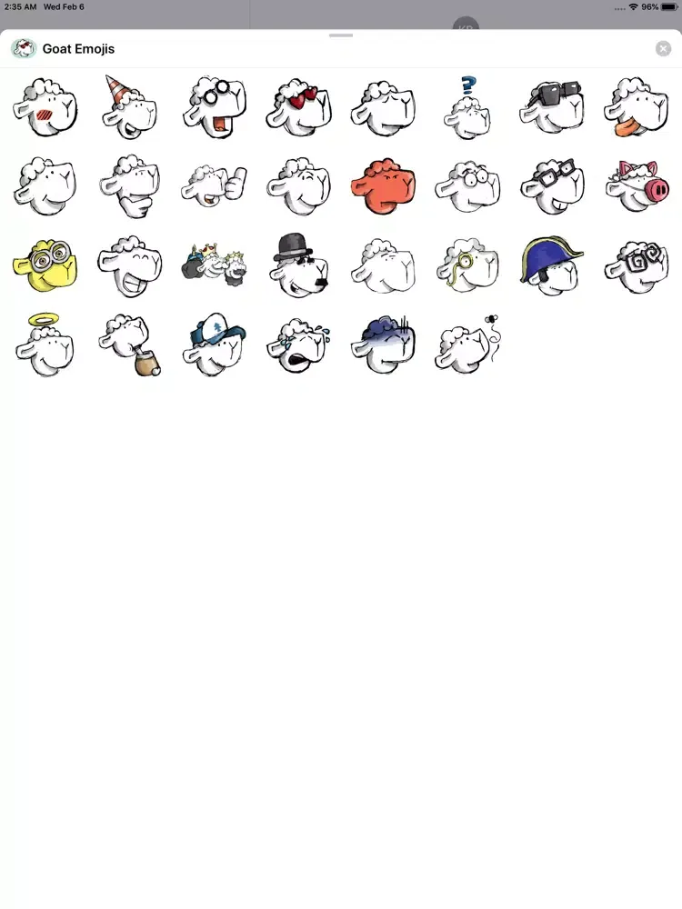 تصاویر Goat Emojis iPad 