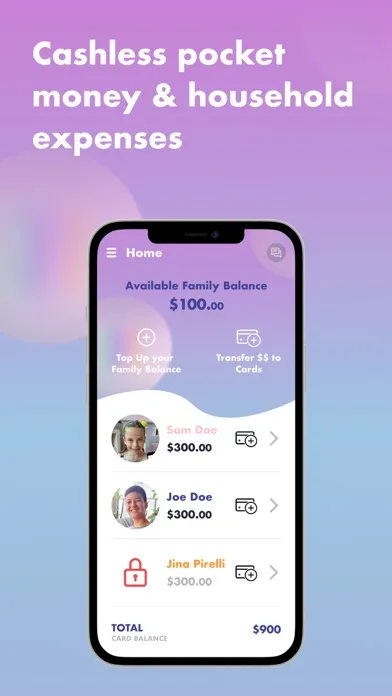 Canvas Card pocket money app 스크린샷
