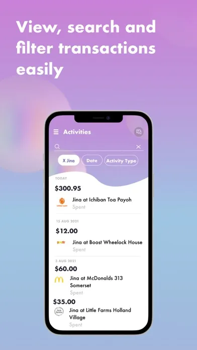 Canvas Card pocket money app 스크린샷