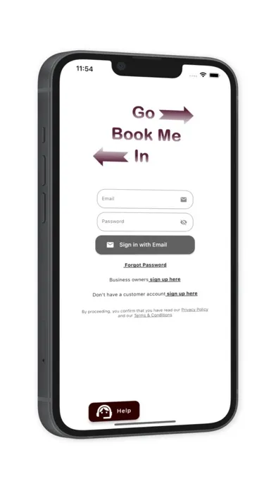 Tangkapan layar Go Book Me In Bookings App