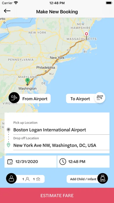 Zrzuty ekranu GO BOSTON AIRPORT Passenger