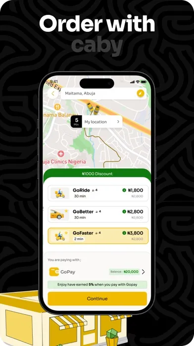 Zrzuty ekranu GoCaby - Ride Delivery Grocery