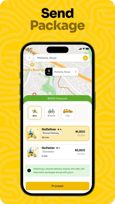 Zrzuty ekranu GoCaby - Ride Delivery Grocery