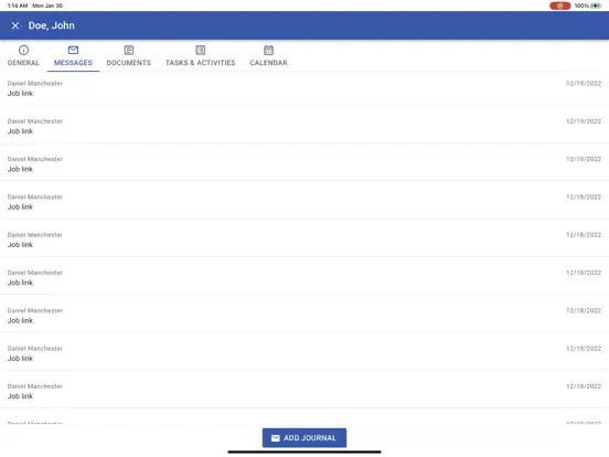 Chronicle for Job Management iPad  स्क्रीनशॉट