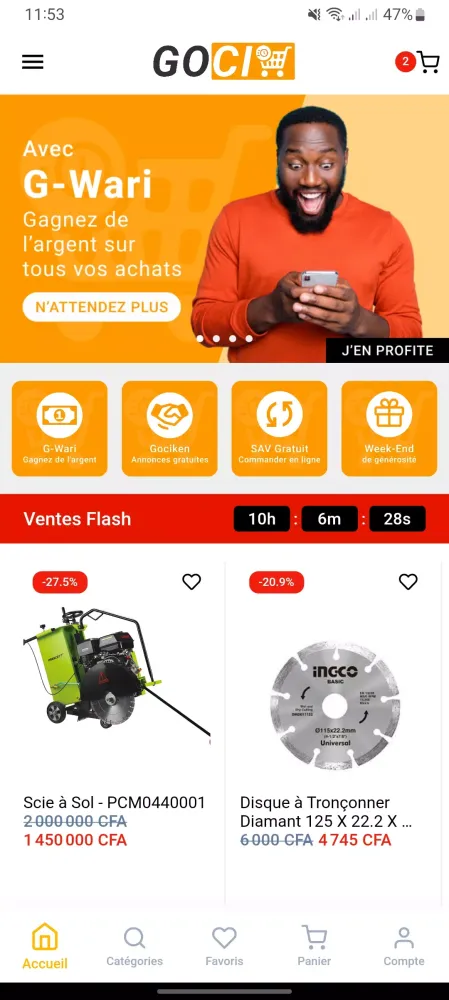 GOCI Achat & Vente en ligne Screenshots