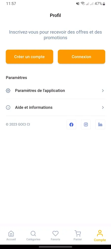 GOCI Achat & Vente en ligne Screenshots