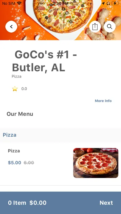 GoCo's Ordering应用截图