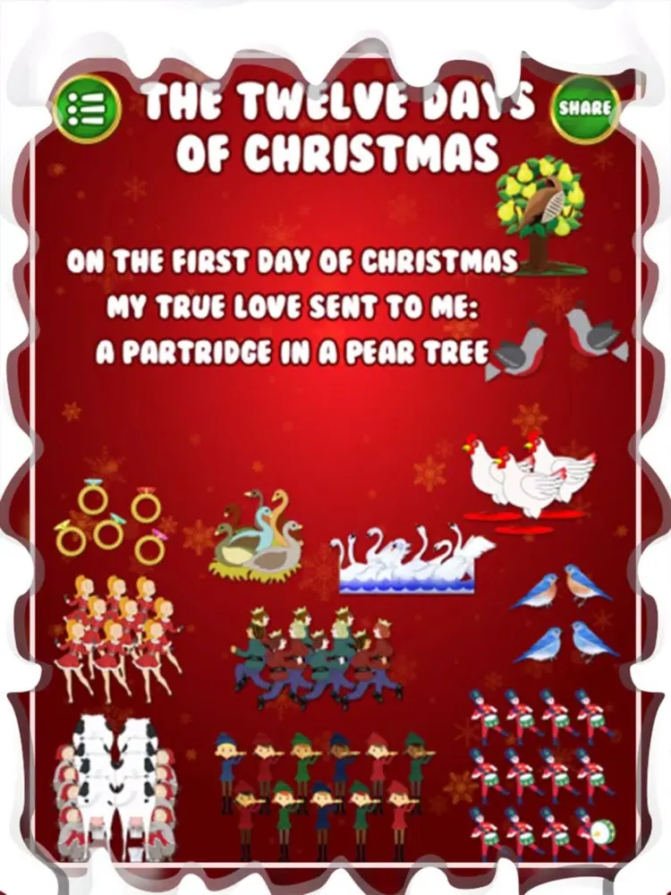 Capturas de tela do Christmas rhyme for kids and toddlers iPad 