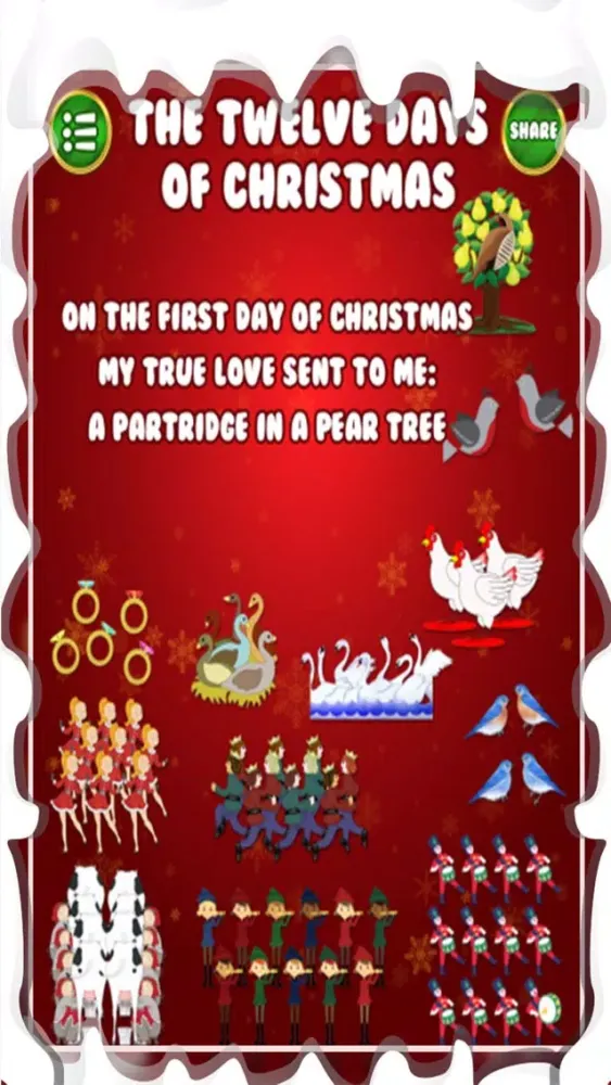 Capturas de tela do Christmas rhyme for kids and toddlers