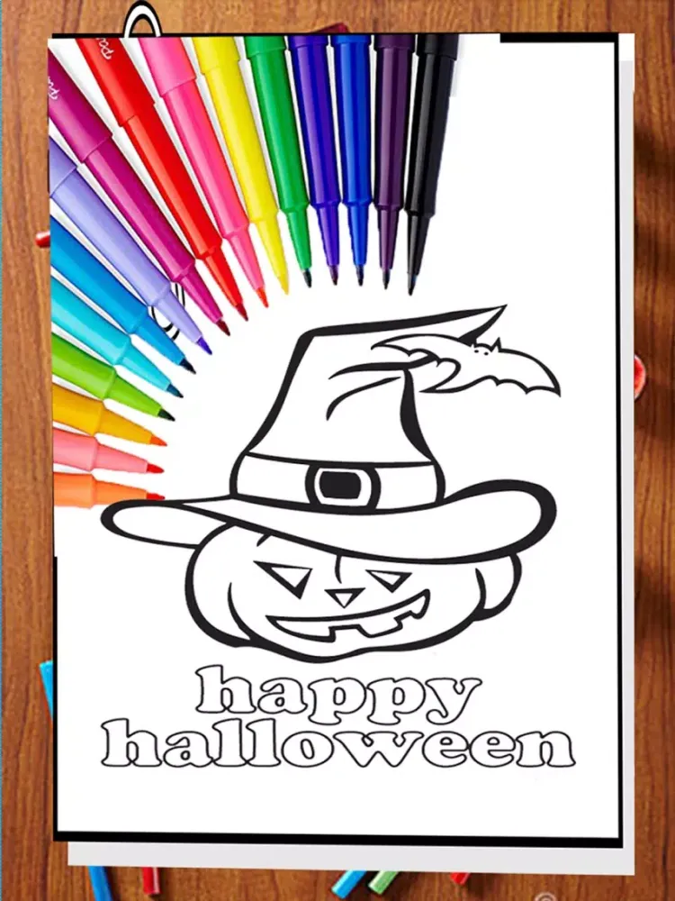 Halloween Coloring Pages - Kids Drawing Book iPad 应用截图