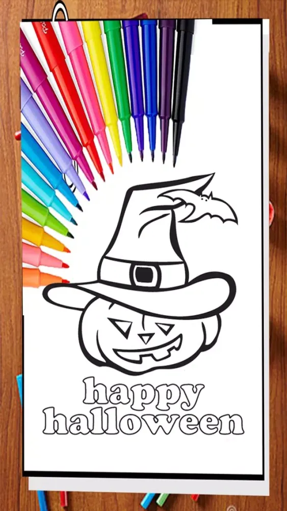 Halloween Coloring Pages - Kids Drawing Book应用截图