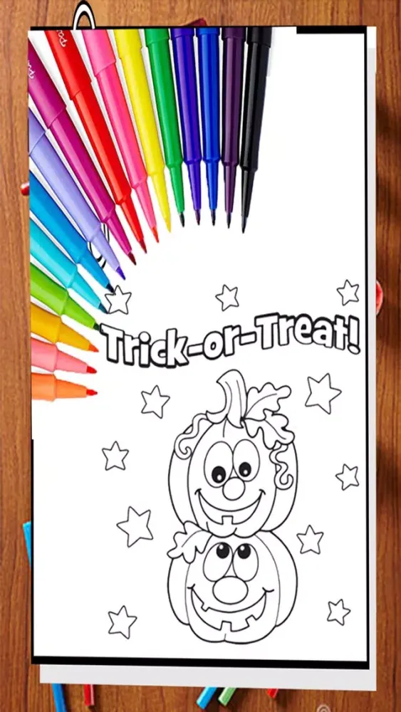 Halloween Coloring Pages - Kids Drawing Book应用截图