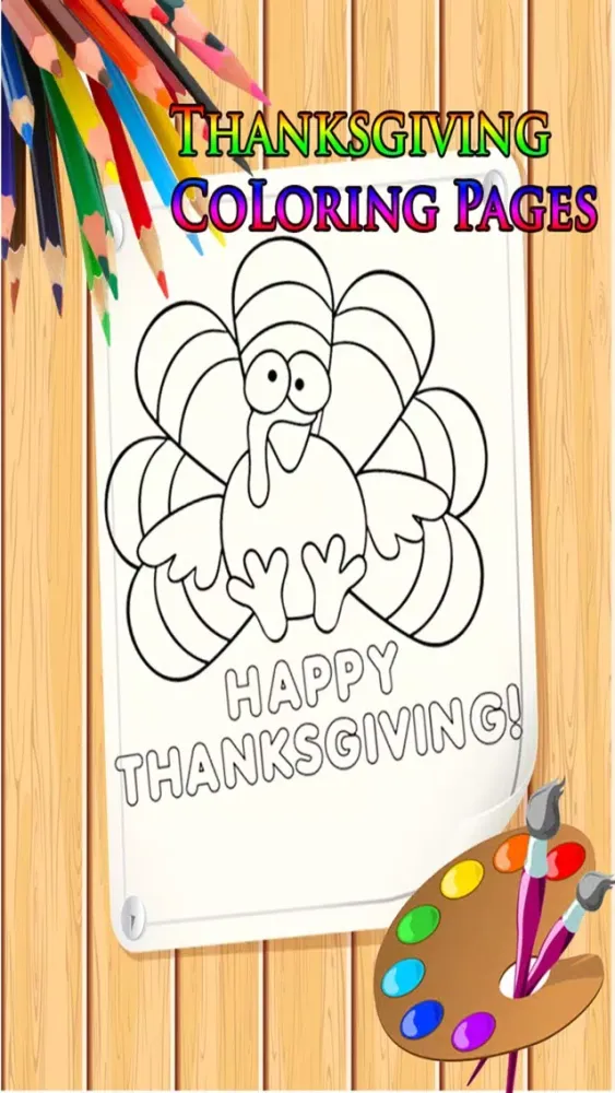 ภาพหน้าจอของ Thanksgiving Coloring Book for Kids