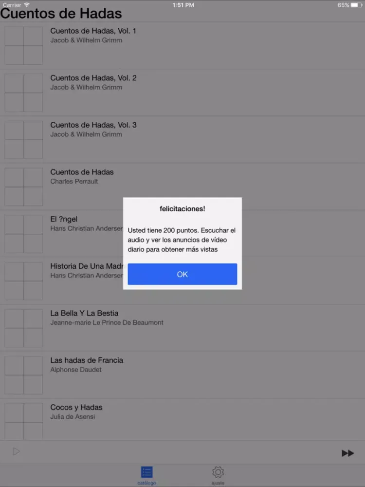 Capturas de pantalla de Audiolibro Cuentos de Hadas iPad 