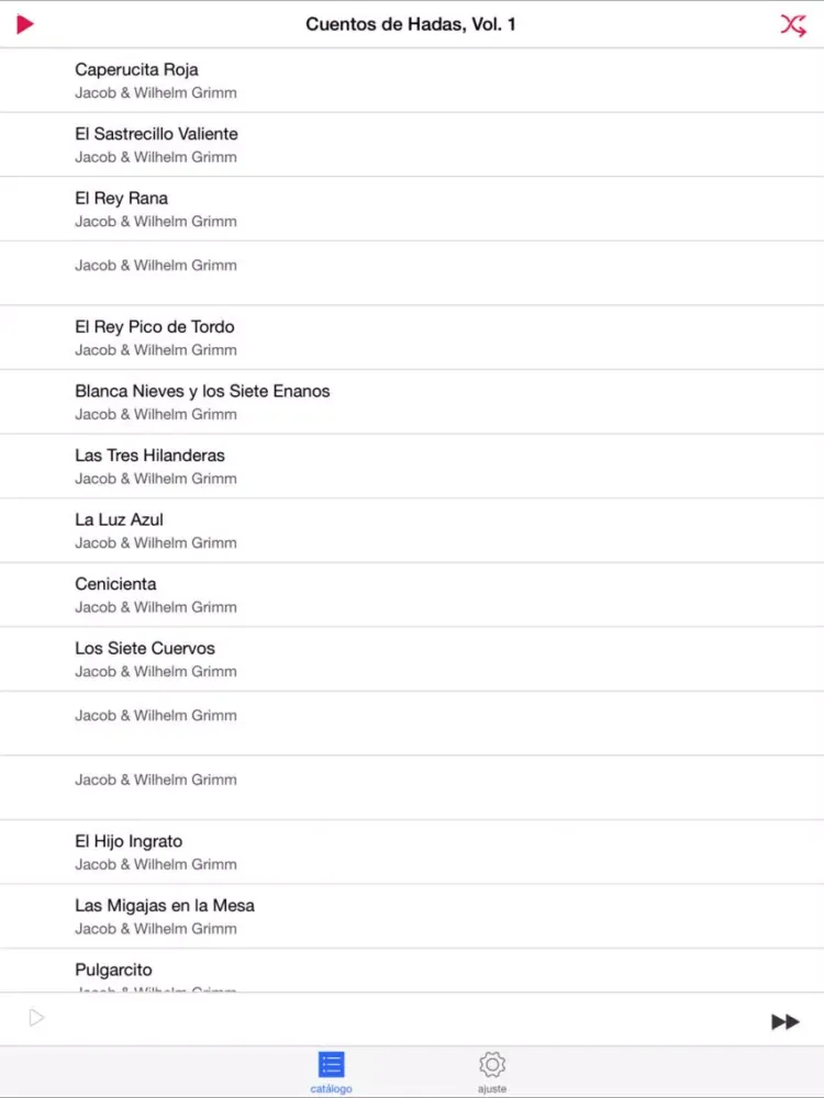 Capturas de pantalla de Audiolibro Cuentos de Hadas iPad 