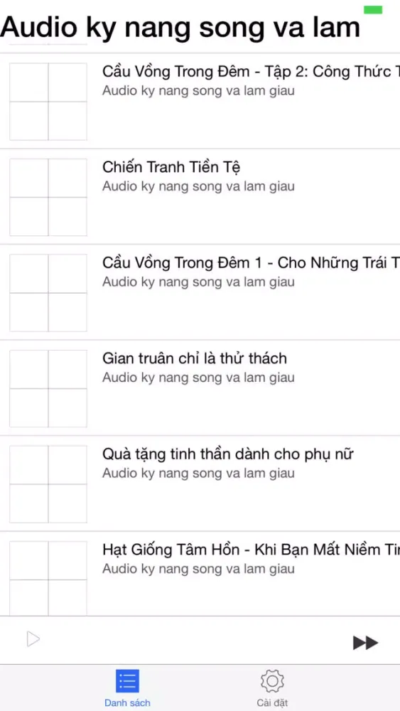 تصاویر Audio ky nang song va lam giau