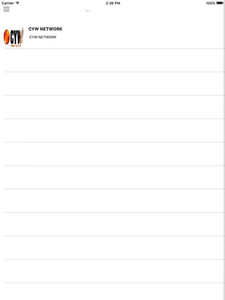 Скриншоты CYWNetwork iPad 