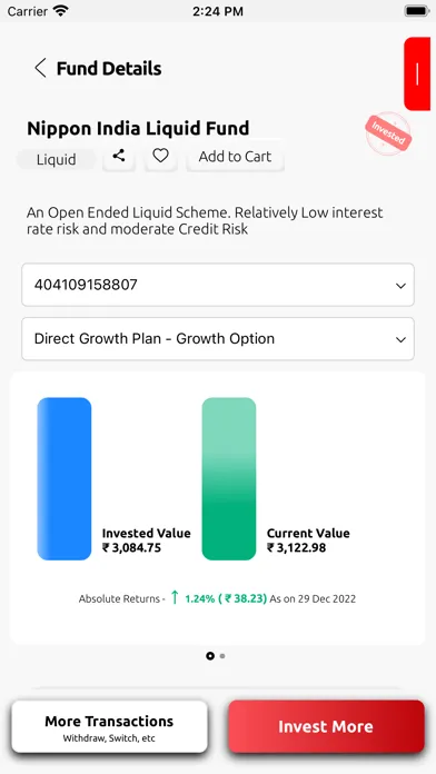 Nippon India Mutual Fund應用截圖