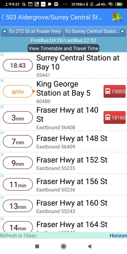 تصاویر Vancouver Bus/Metro Tracker