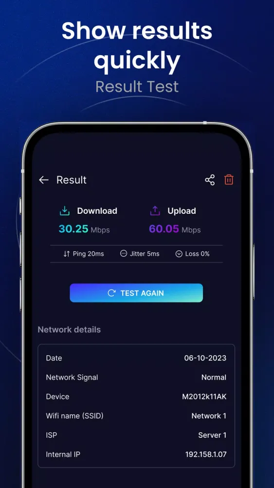 Speed Test स्क्रीनशॉट