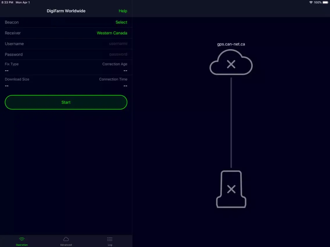 Capturas de tela do NTRIP for Beacon iPad 