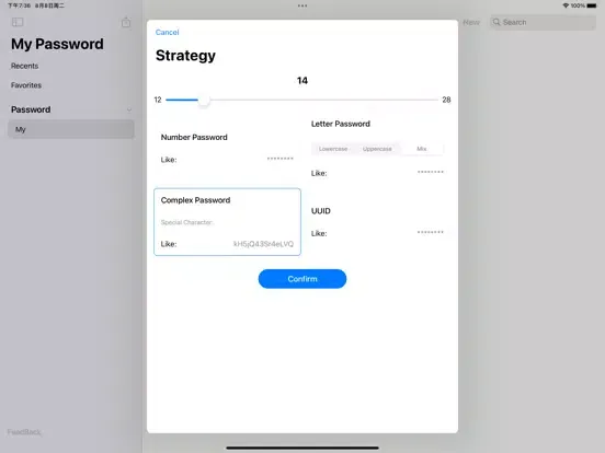 My Password- Multi-Canister iPad  Ekran Görüntüleri