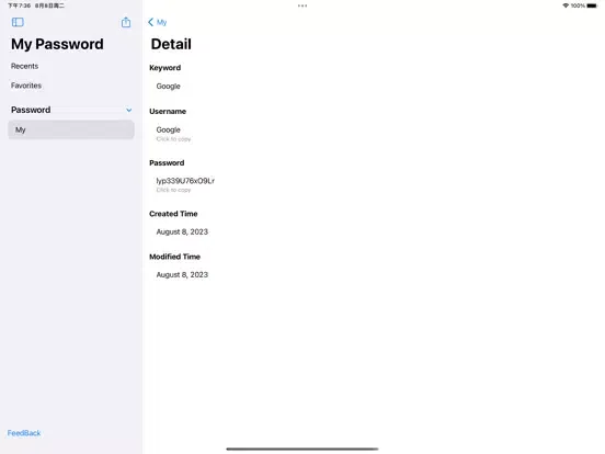 My Password- Multi-Canister iPad  Ekran Görüntüleri
