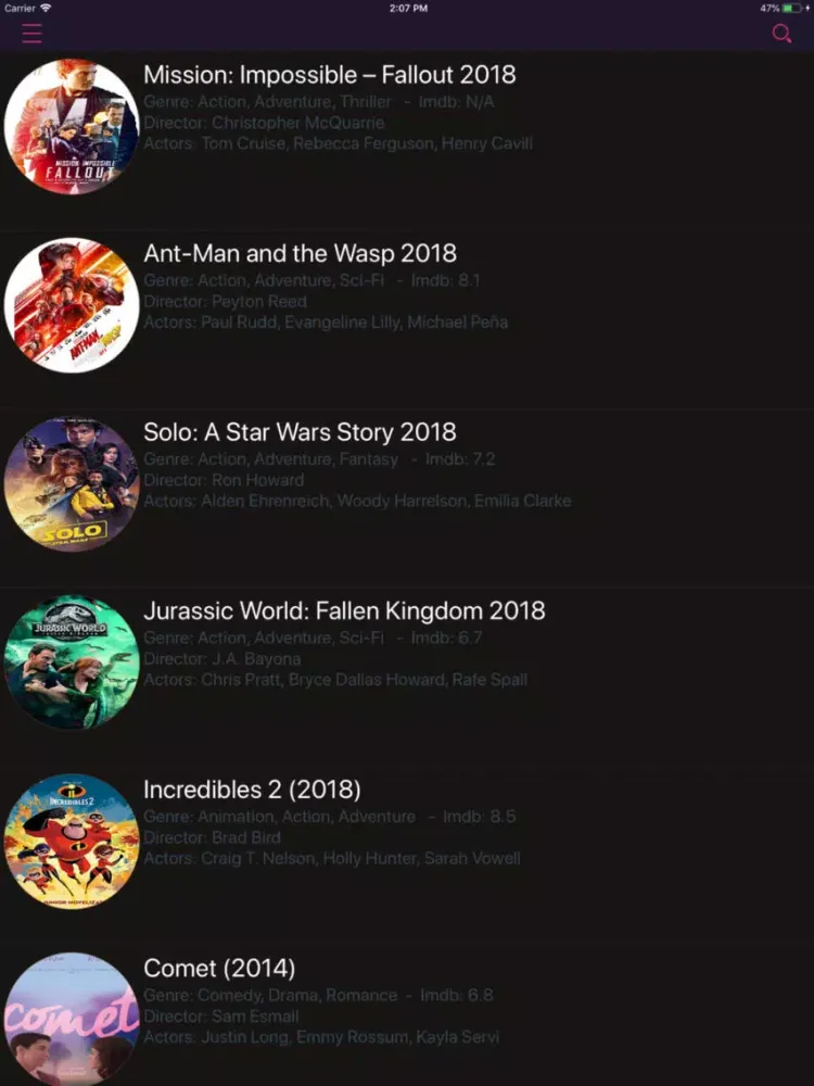 Capturas de tela do GMovies - Movies & TV Shows iPad 