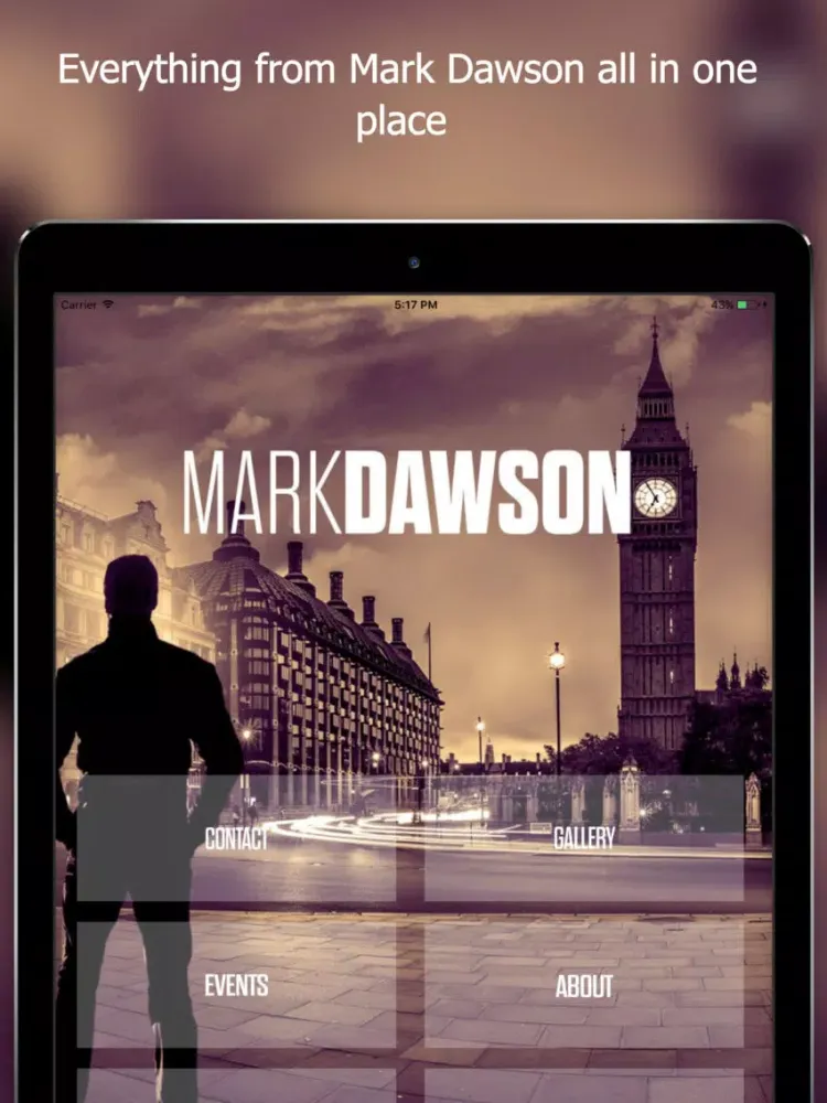 Ảnh chụp màn hình của Mark Dawson iPad 