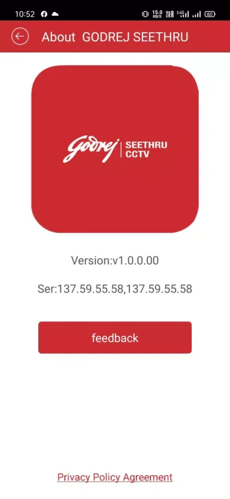 Godrej Seethru CCTV Screenshots