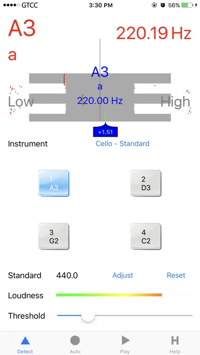 Tangkapan skrin Accurate Cello Tuner