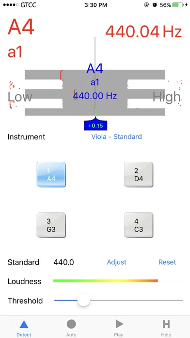 Tangkapan skrin Accurate Viola Tuner