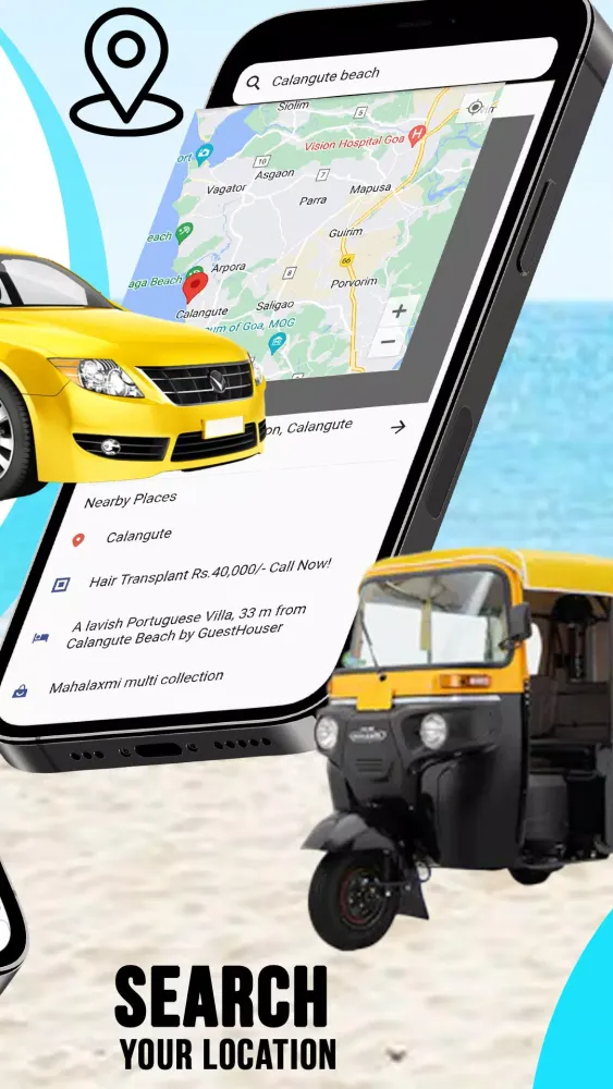 Capturas de tela do Goa Taxi App | By Goencar Taxi