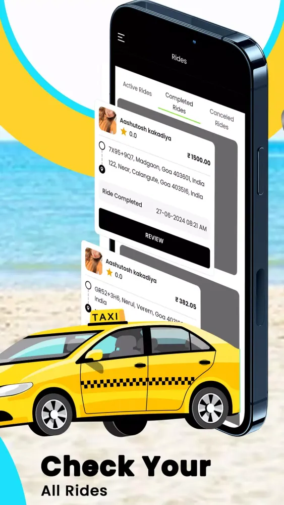 Capturas de tela do Goa Taxi App | By Goencar Taxi