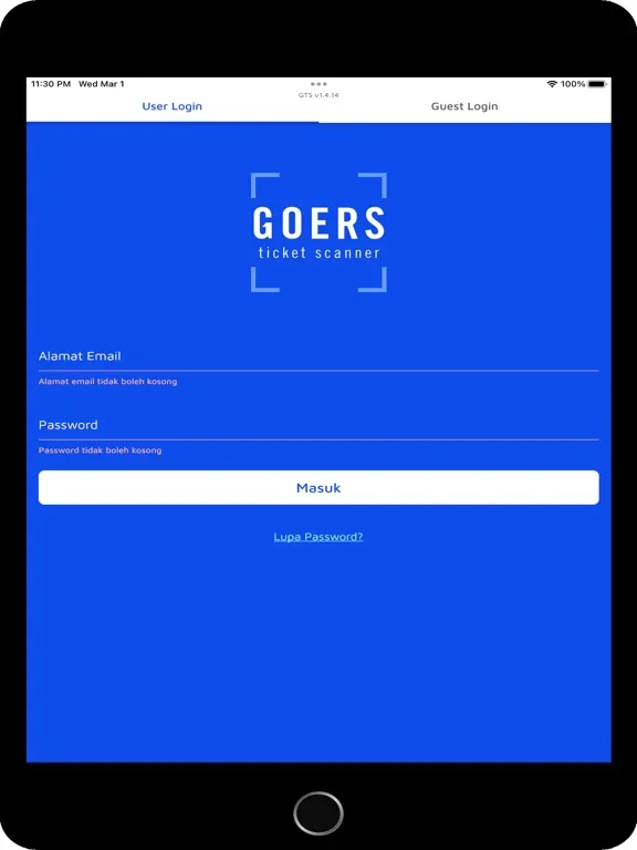 Ticket Scanner by Goers iPad  스크린샷