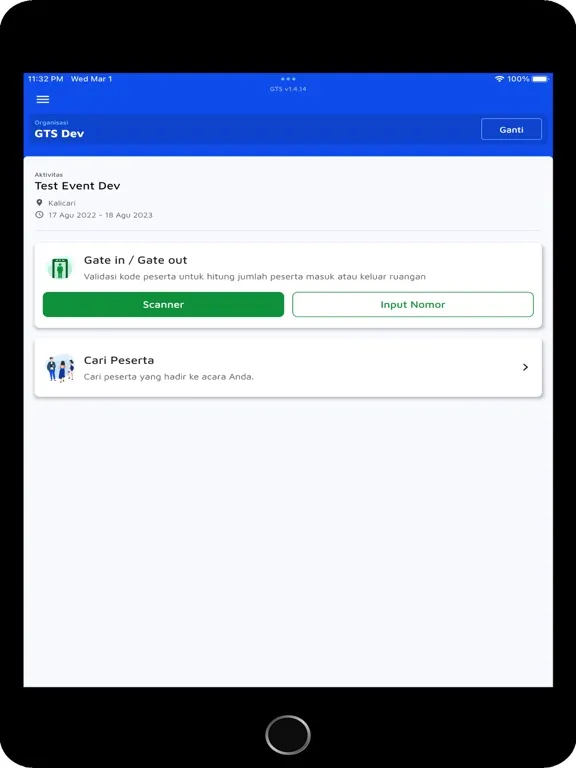 Ticket Scanner by Goers iPad  스크린샷