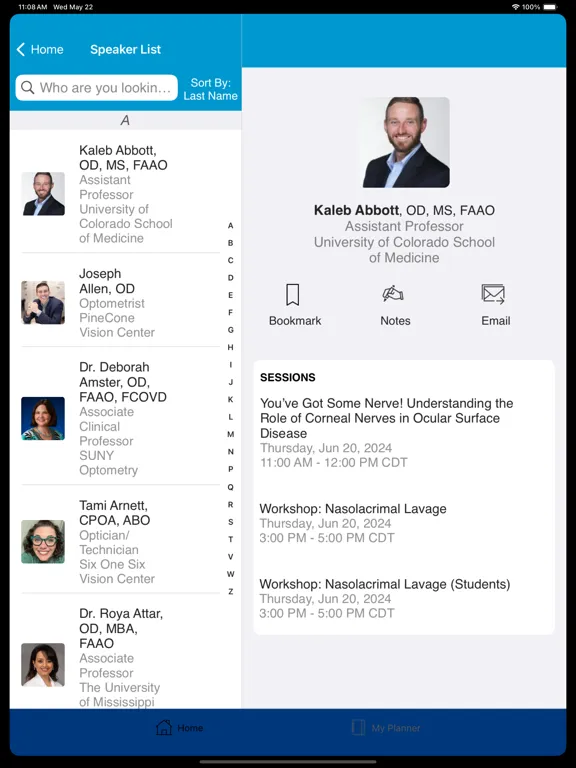 AOA/AOSA Optometry's Meeting iPad 应用截图