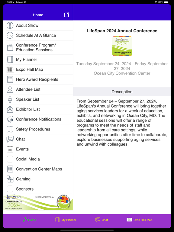 Ảnh chụp màn hình của LifeSpan Conference & Expo iPad 