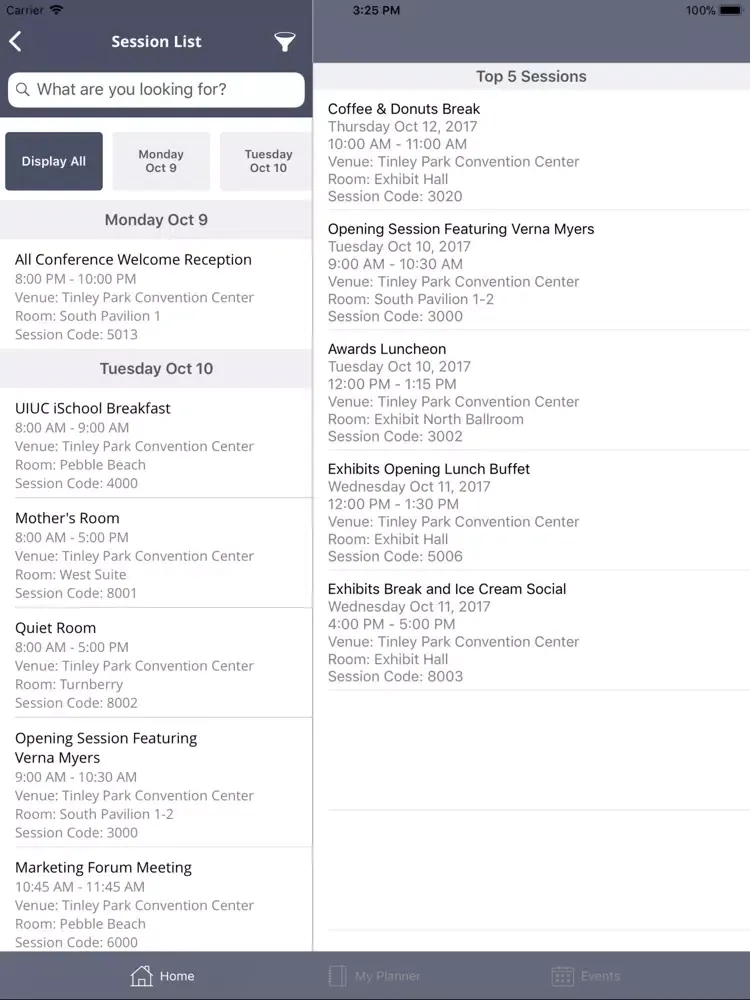 Capturas de pantalla de Illinois Library Association iPad 