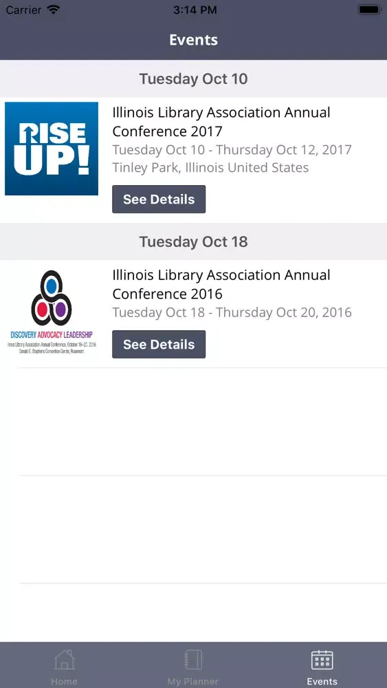 Capturas de pantalla de Illinois Library Association