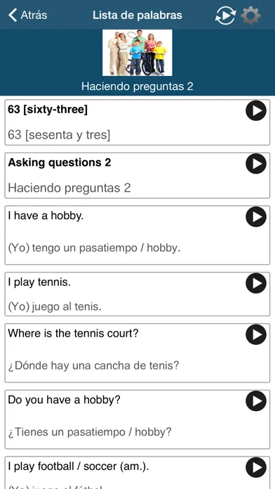 Captures d'écran de Learn English US 50 languages