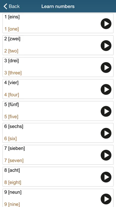 Скриншоты Learn German – 50 languages