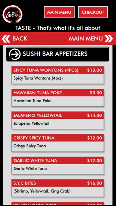 Captures d'écran de Go Fish Sushi Restaurant