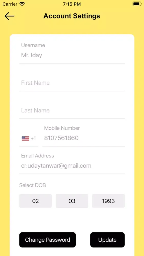 Ảnh chụp màn hình của Share My Interests