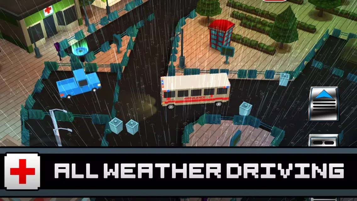 3D Blocky Moto Ambulance King - Emergency Dr Rush Road Parking Mini Game Screenshots